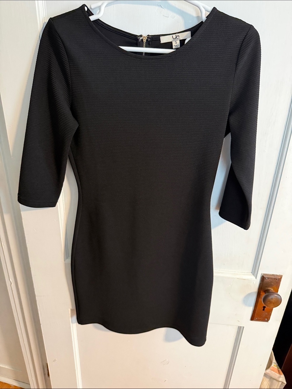 Ya Los Angeles Black Textured Mini Dress